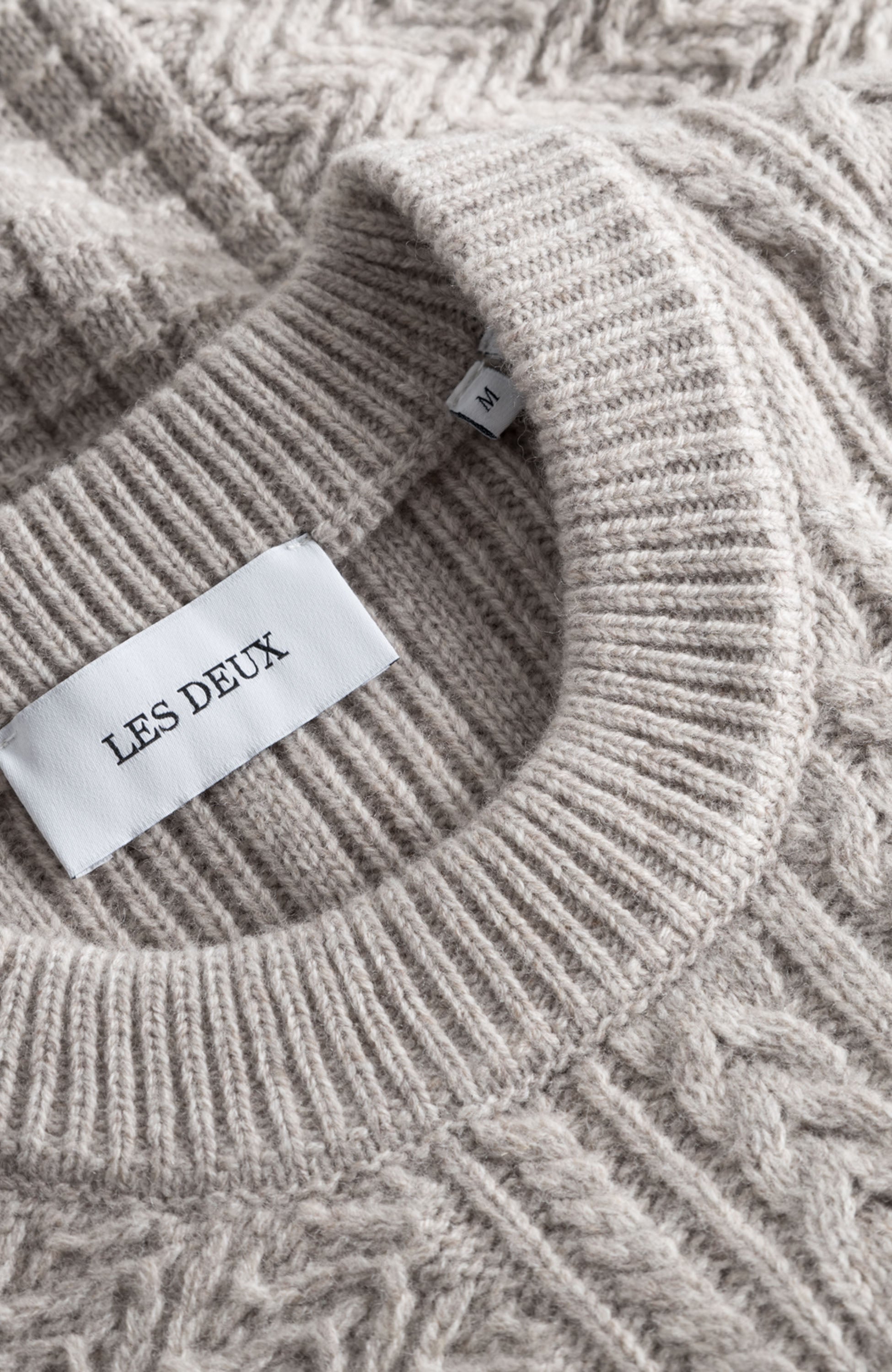 Les deux Neutral Sweter z dzianiny z okrągłym dekoltem fernando image 8