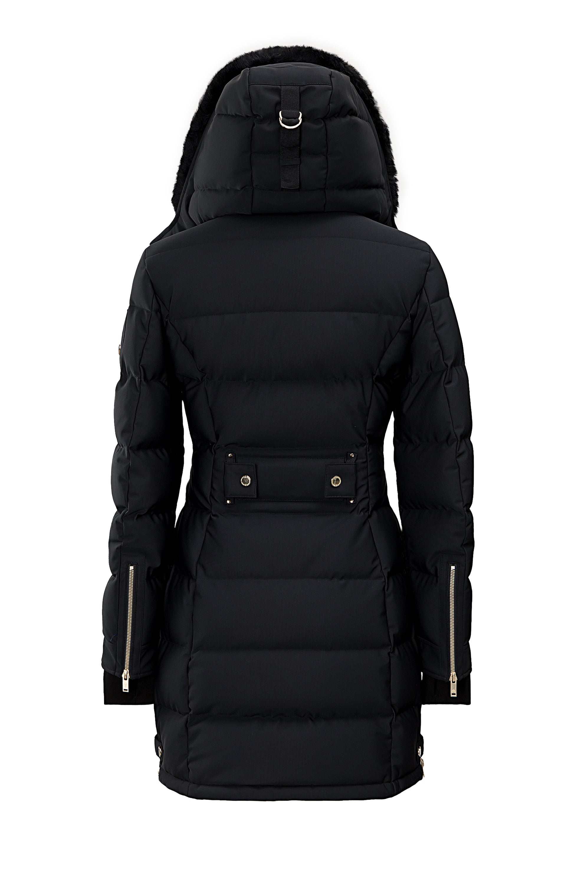 Moose knuckles Black Parka z detalami w kolorze złotym watershed image 18