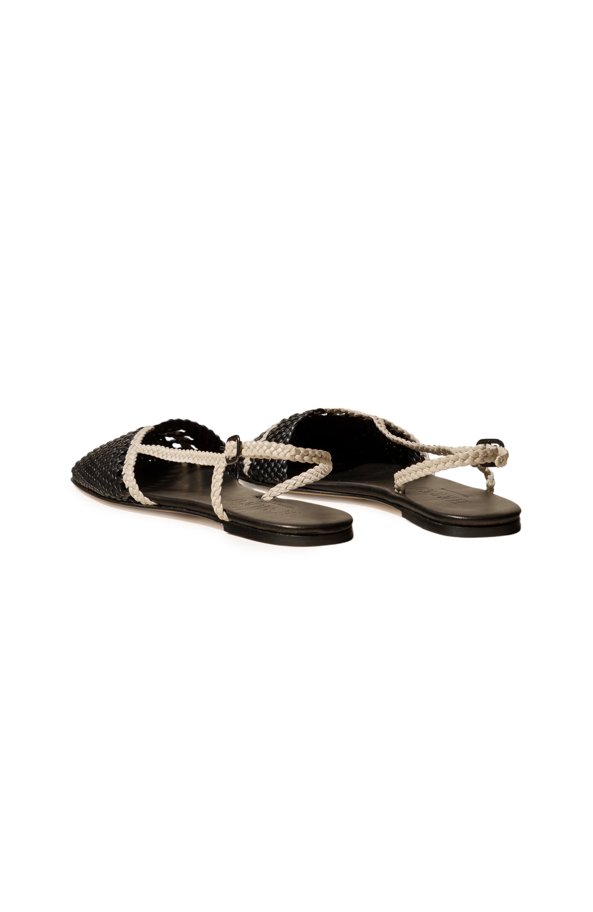 Hereu Black Asymmetrical woven sandals rondaia image 3
