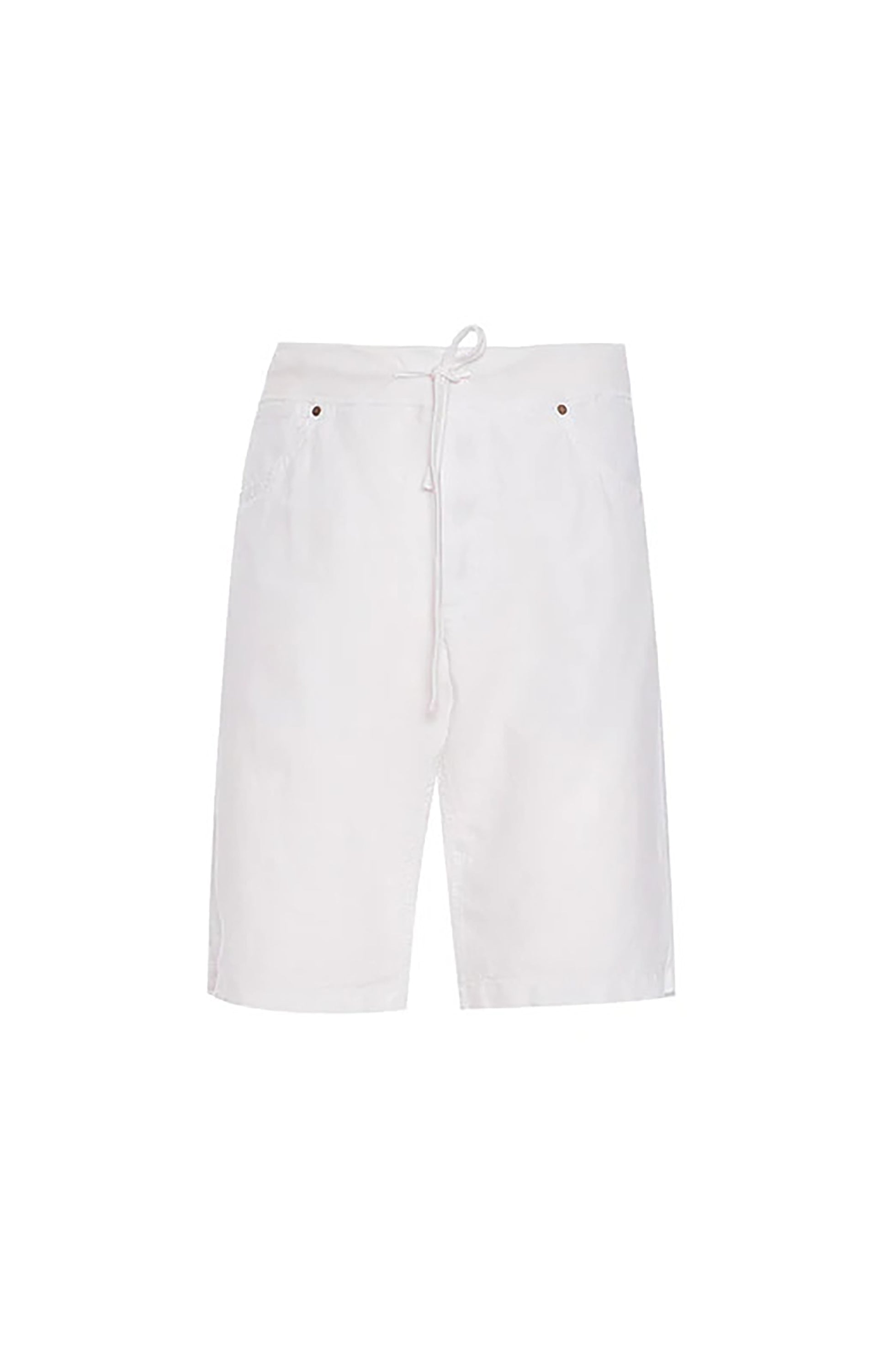 Drawstring linen shorts