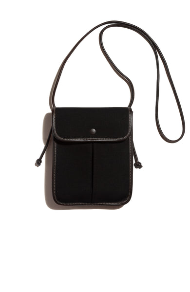 Square-flat crossbody bag TERRA CANVAS