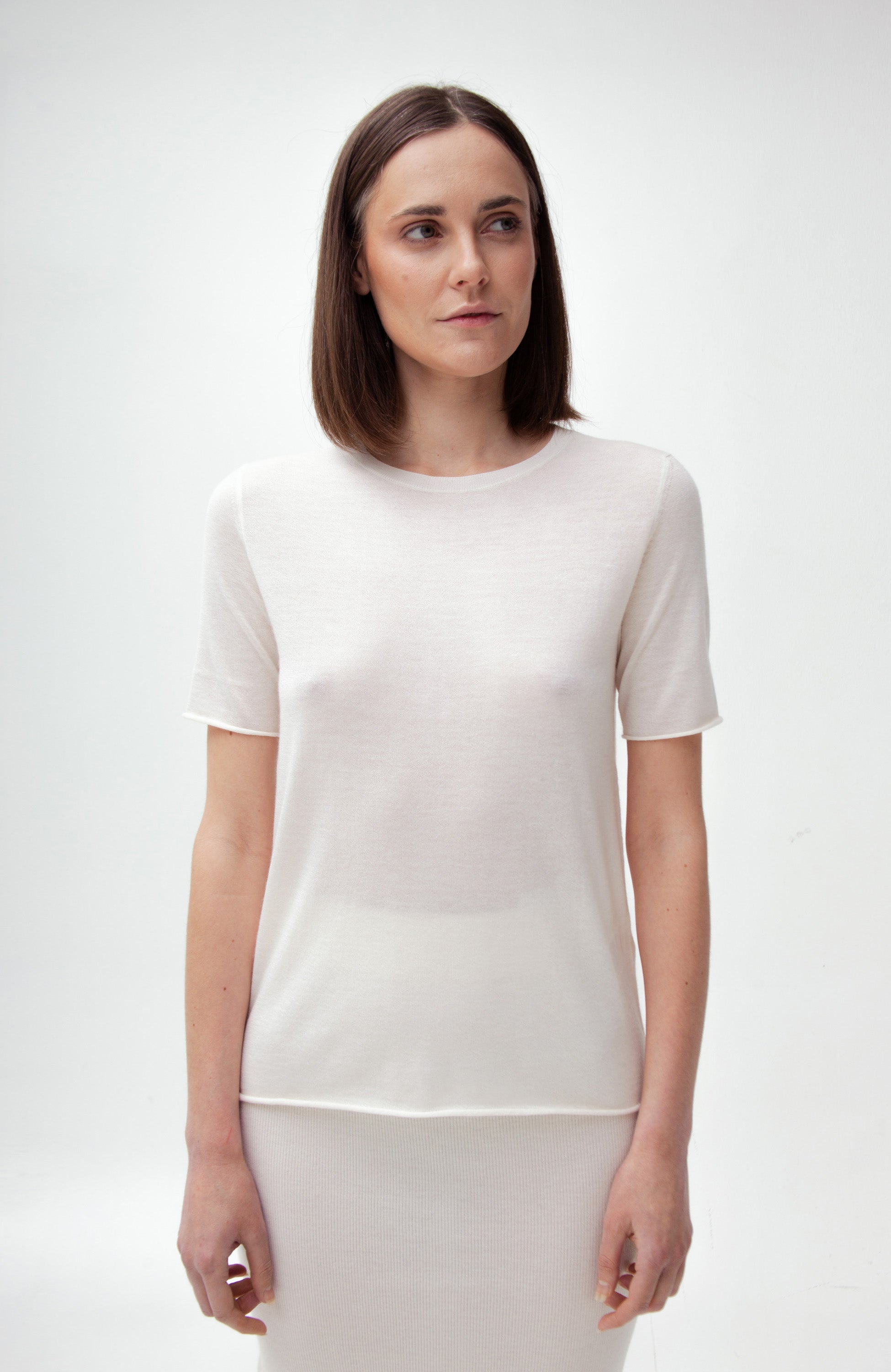 Fine-knit cashmere t-shirt ARI