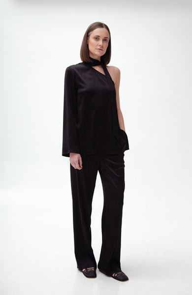Straight-leg satin trousers EEDIT