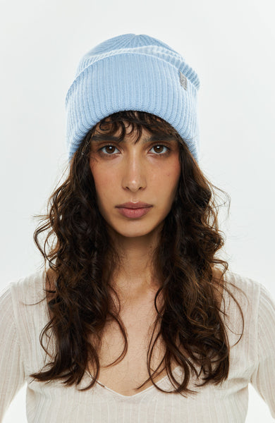 Turn-up knitted beanie