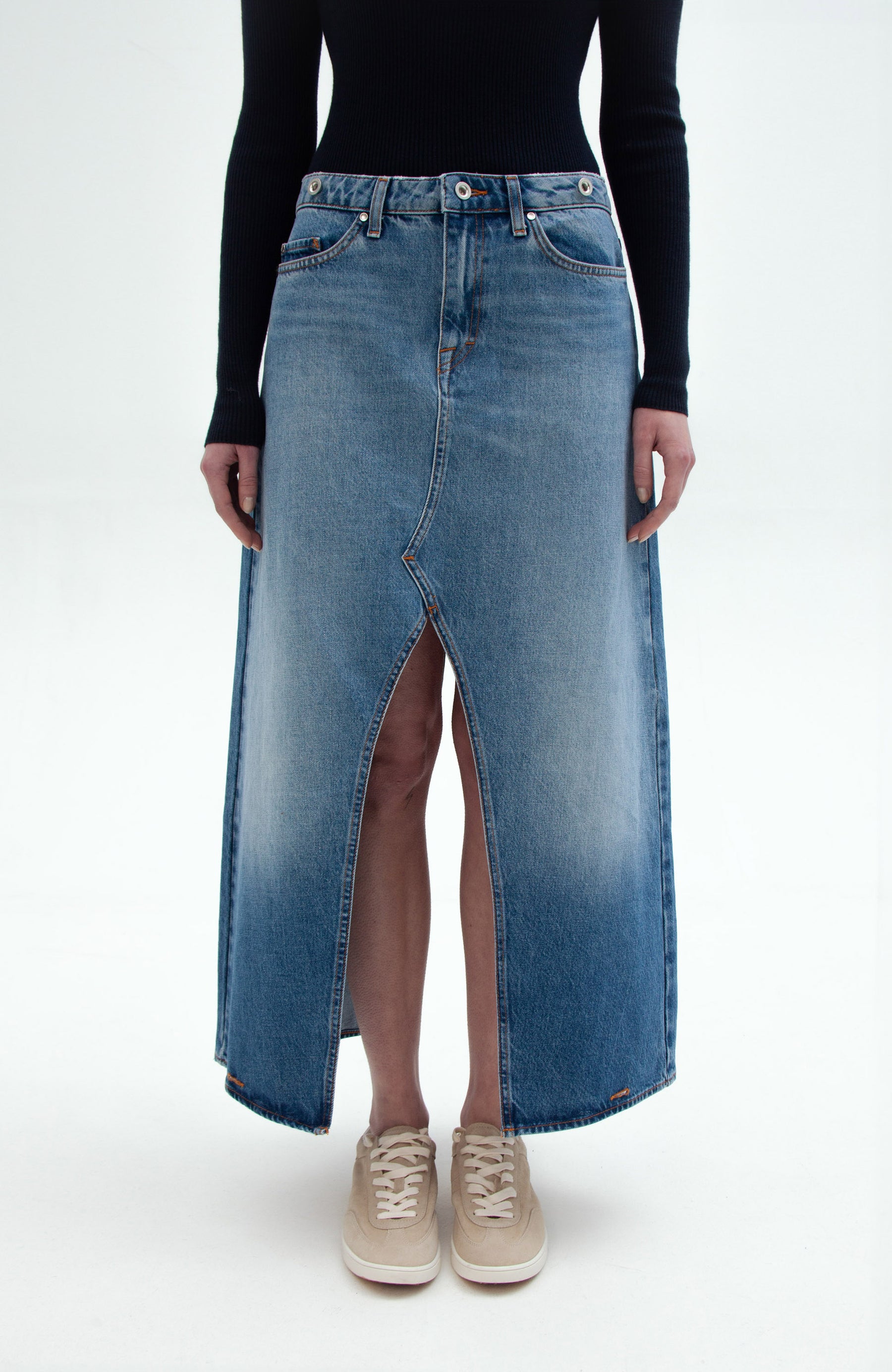 Slits denim skirt Skirts