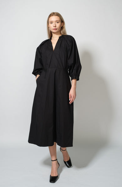 Dart fold midi dress