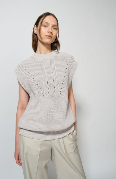 Kootud puuvillane vest