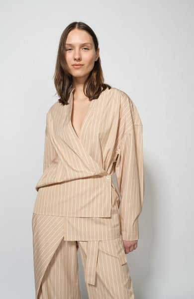 Assymetric cotton blouse