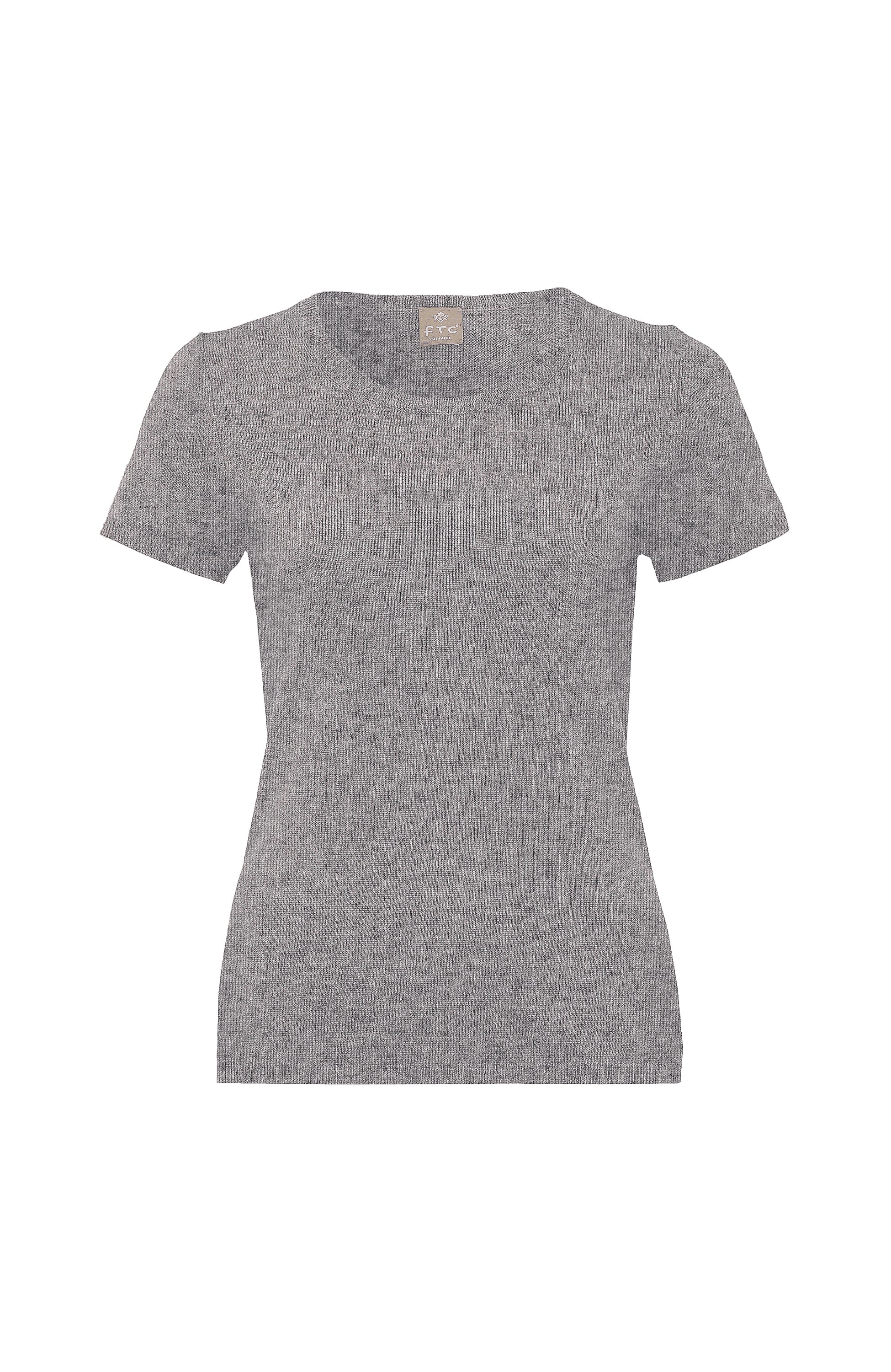 Short-sleeve cashmere top