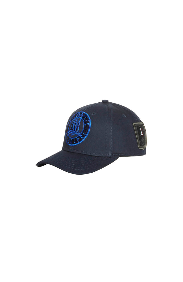 Patch-embroidered cap