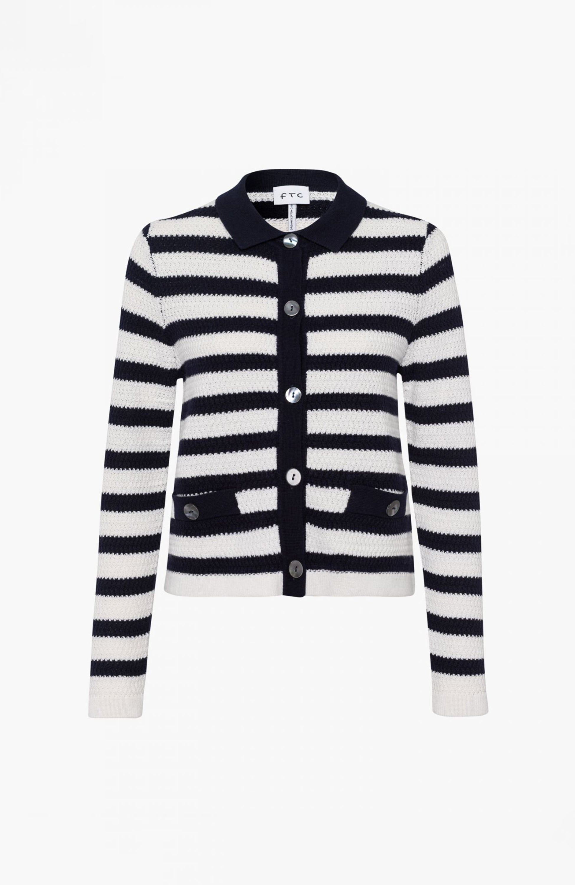 Striped cardigan-jacket