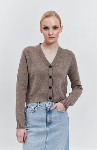 Crop cashmere cardigan MARION