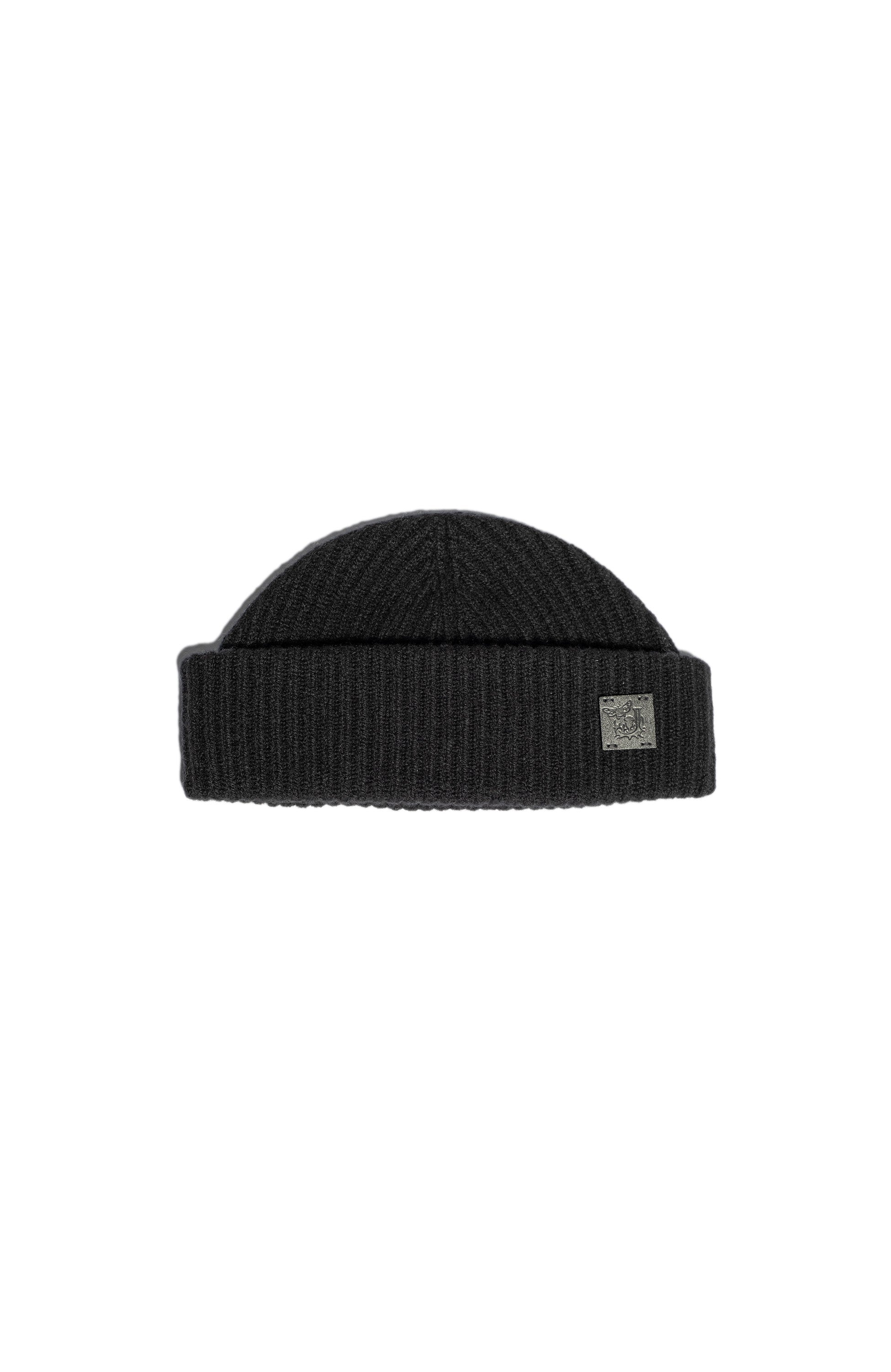 Wool blend ribbed hat