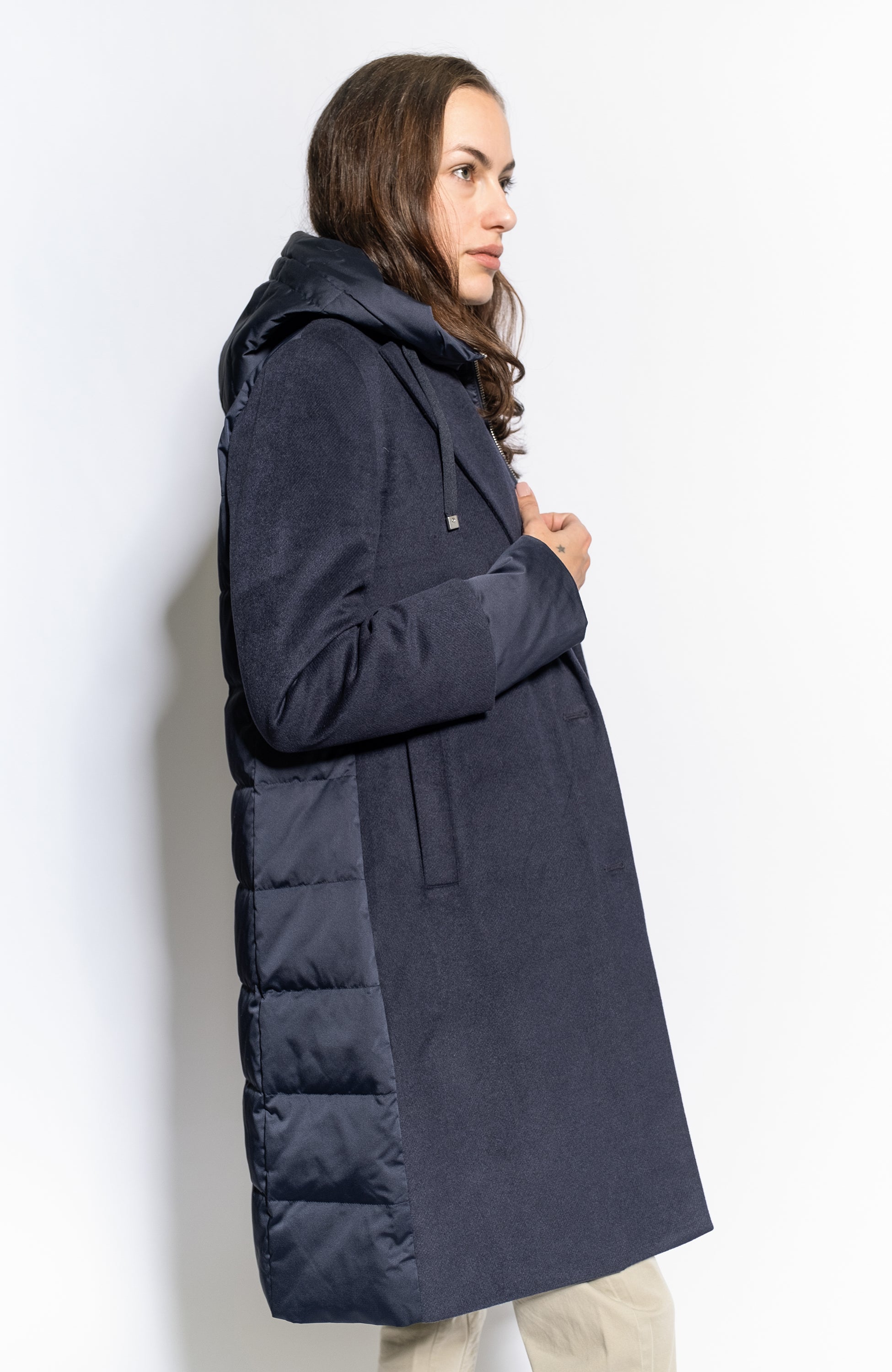Double-closure quilted coat LISA