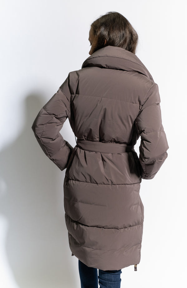 Double-breasted quilted coat EMERALD