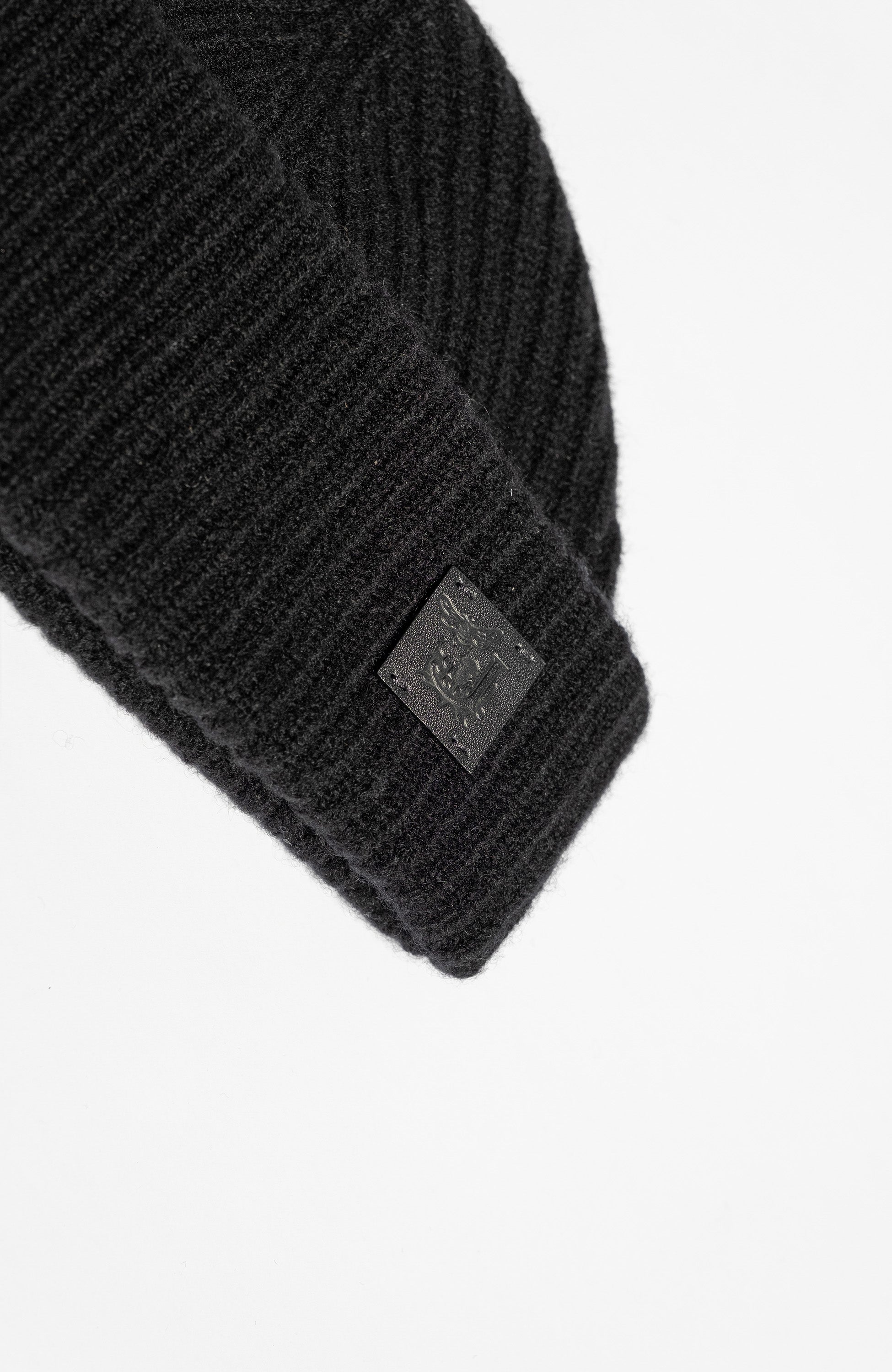 Wool blend ribbed hat