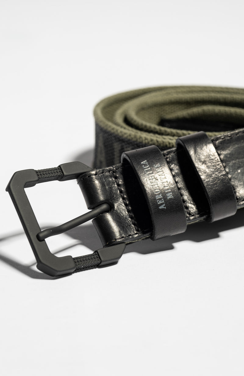 Leather-trim belt