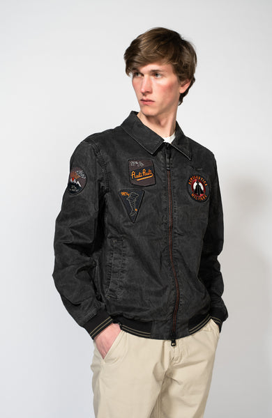 Patch bomber jacket