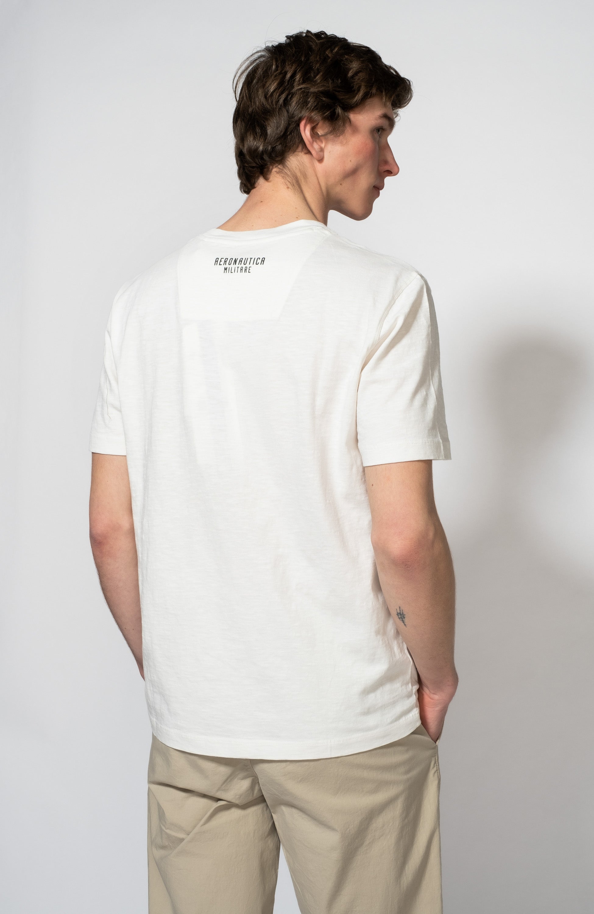 Aeronautica Militare T-Shirt Uomo – 100% Cotone – Girocollo Blu – Casual – Art. 241TS2218J641