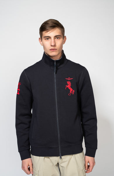 Interlock embroidered sweatshirt