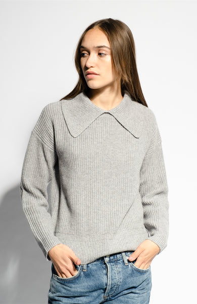 Poloneck cashmere pullover