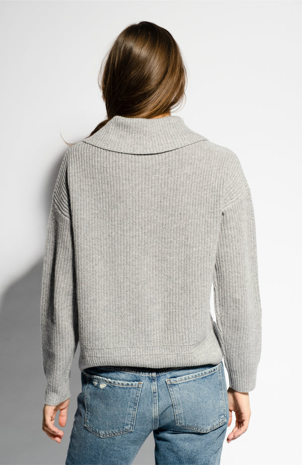 Poloneck cashmere pullover