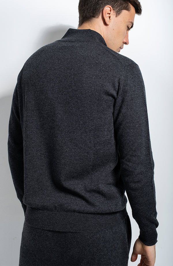 Half-zipped cashmere sweater