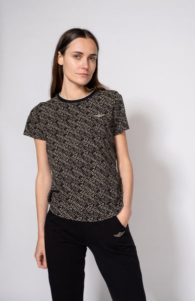 Logo-pattern cotton t-shirt
