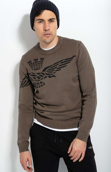 Eagle-print sweater