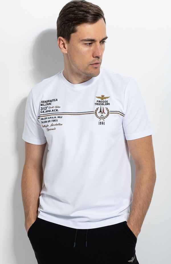 T-shirt with embroidery AERONAUTICA MILITARE for men