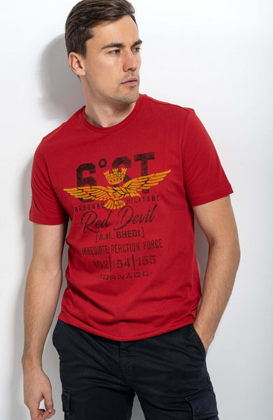Flocked eagle t-shirt