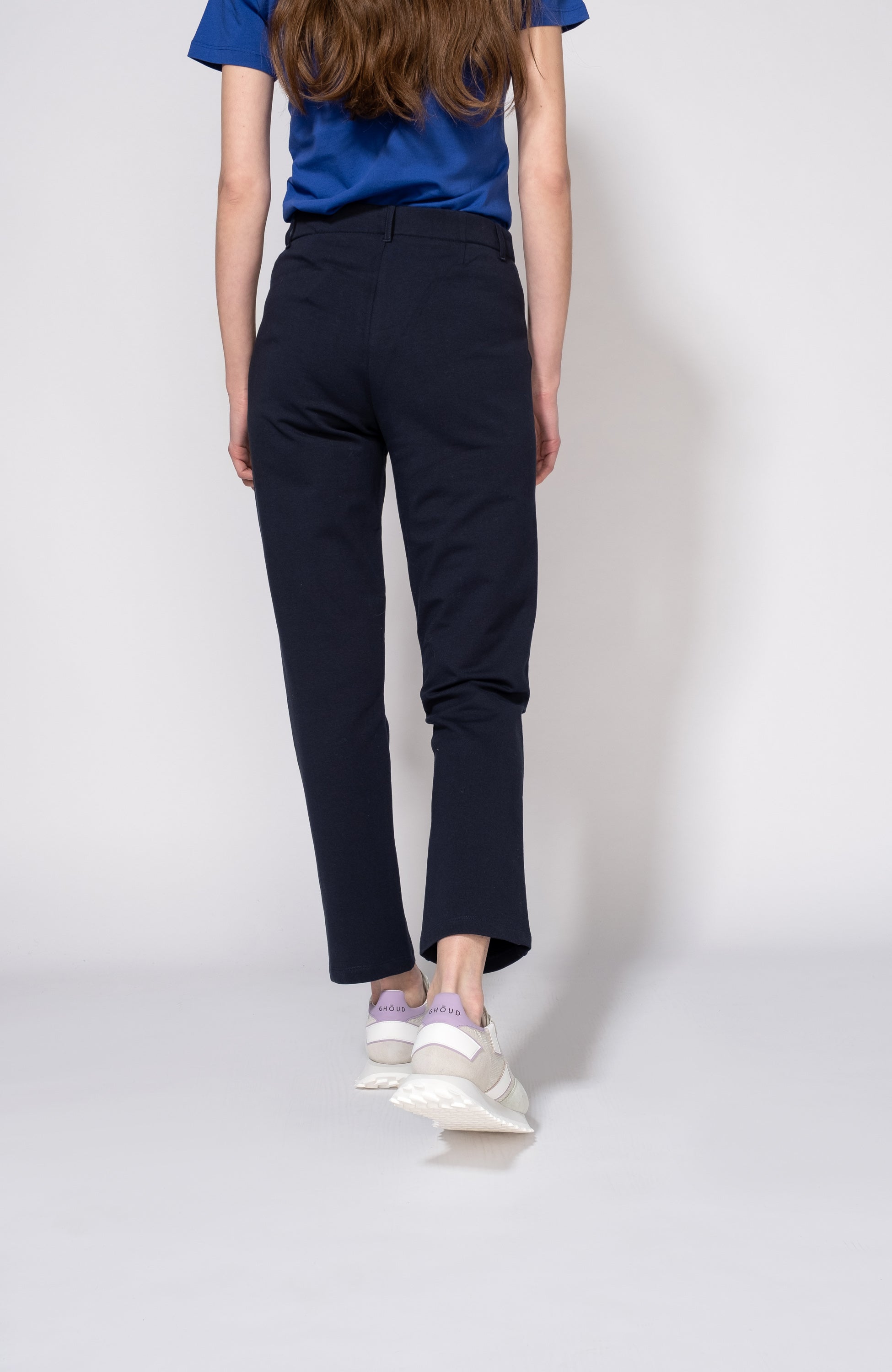 Cropped jersey trousers