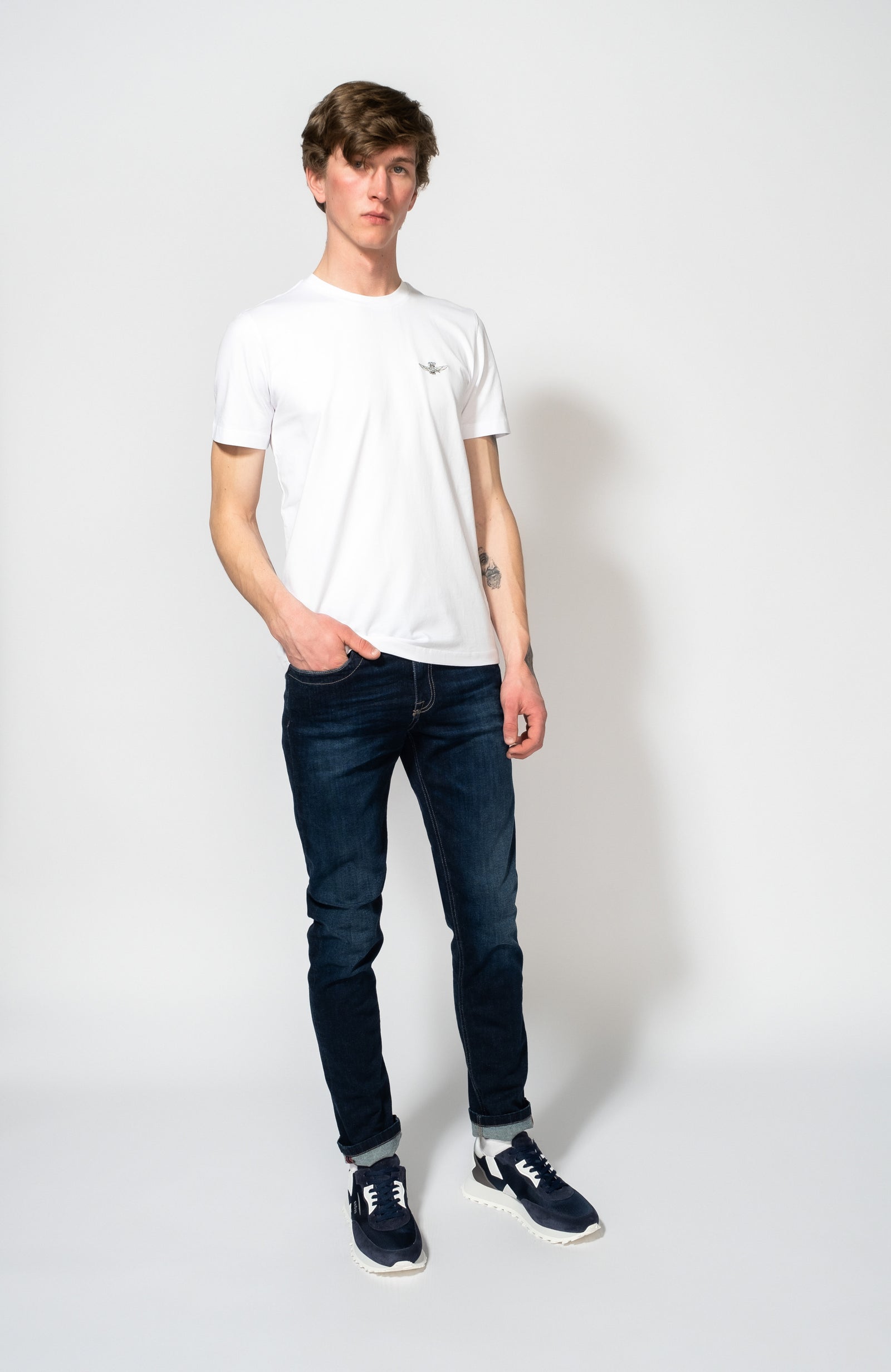 Aeronautica Militare White Cotton Men's T-Shirt main image 1