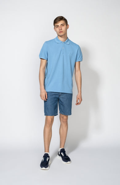 Denim linen shorts