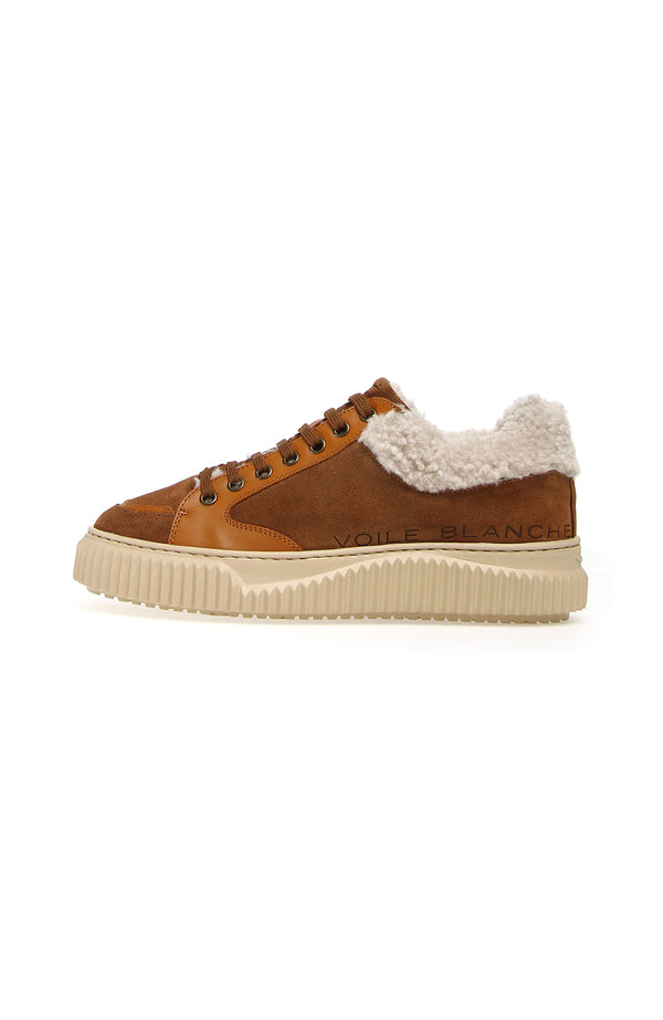 Fur suede sneakers VOILE BLANCHE