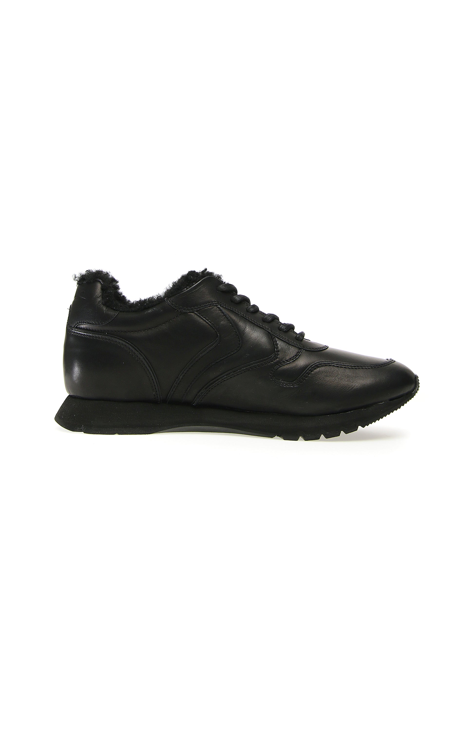 Fur-lining leather sneakers LIAM PUMP
