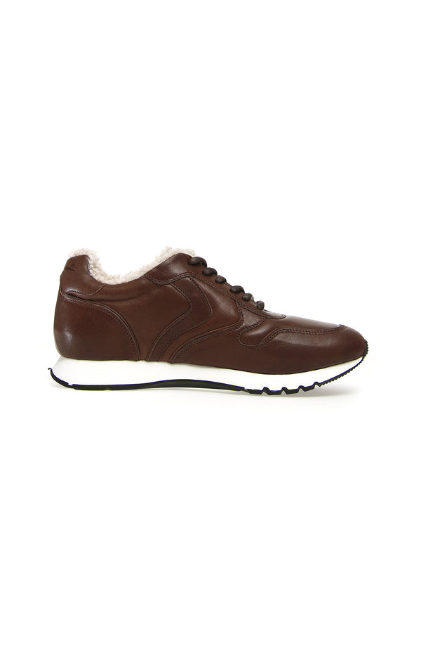 Fur-lining leather sneakers LIAM PUMP
