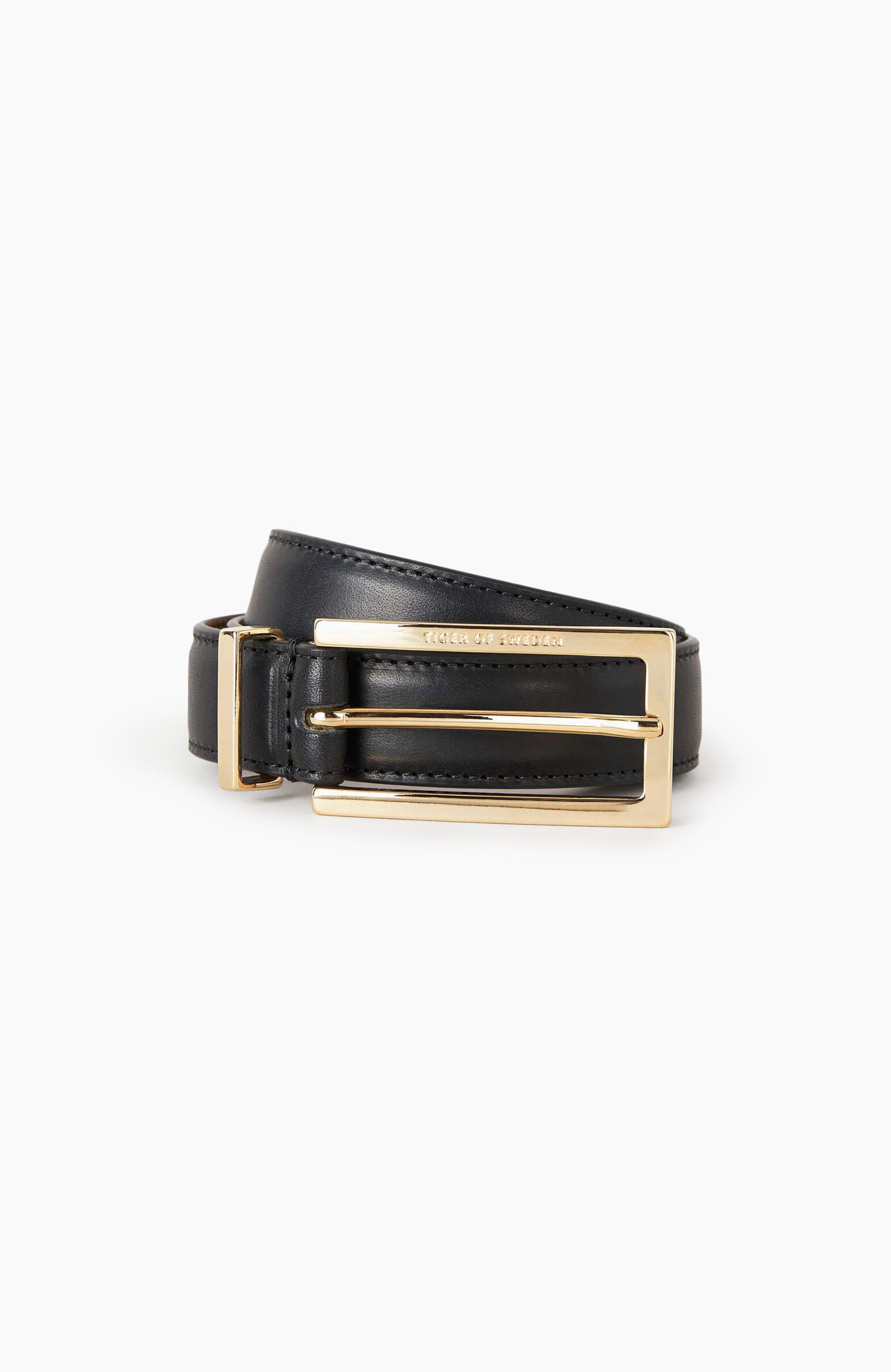 Slim leather belt GEOMETIA