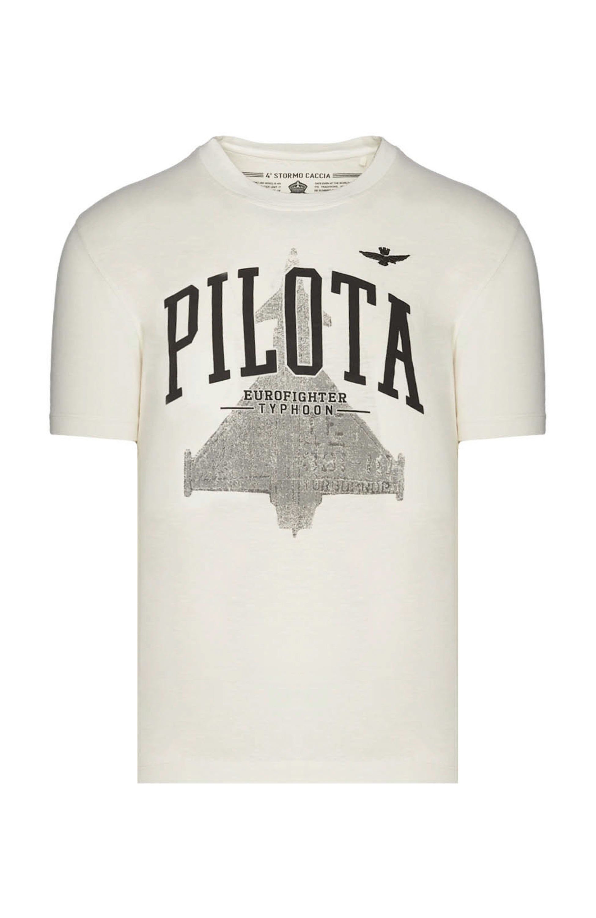 Plane-print cotton t-shirt