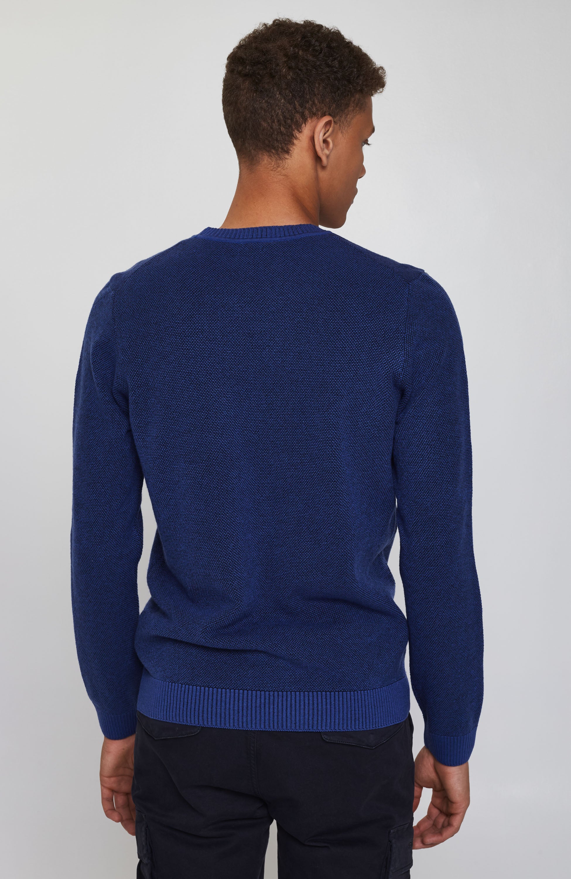 Textured cotton sweater
