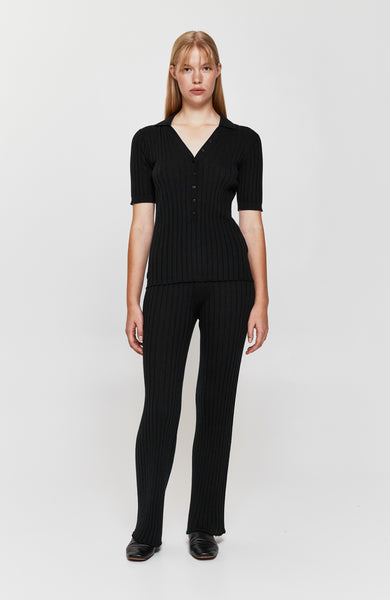 Fine-knit ribbed trousers KAREN