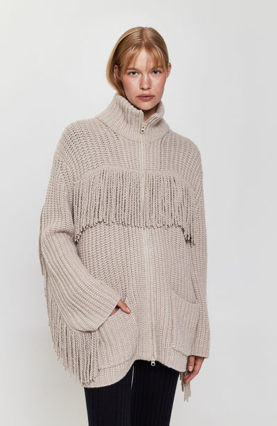 Fringed knit cardigan ELISA