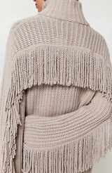 Fringed knit cardigan ELISA