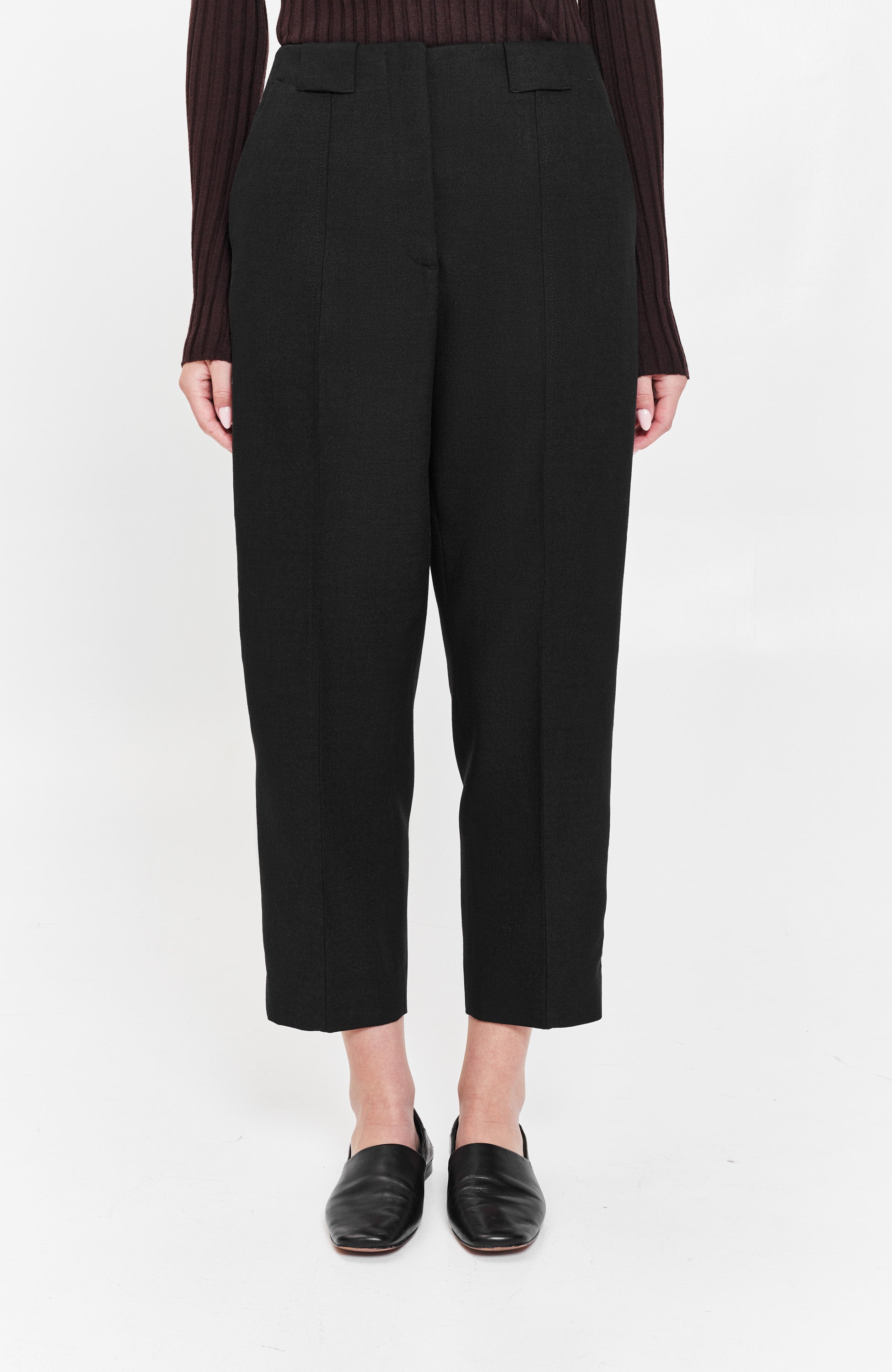 High-waist cropped trousers SANDRA