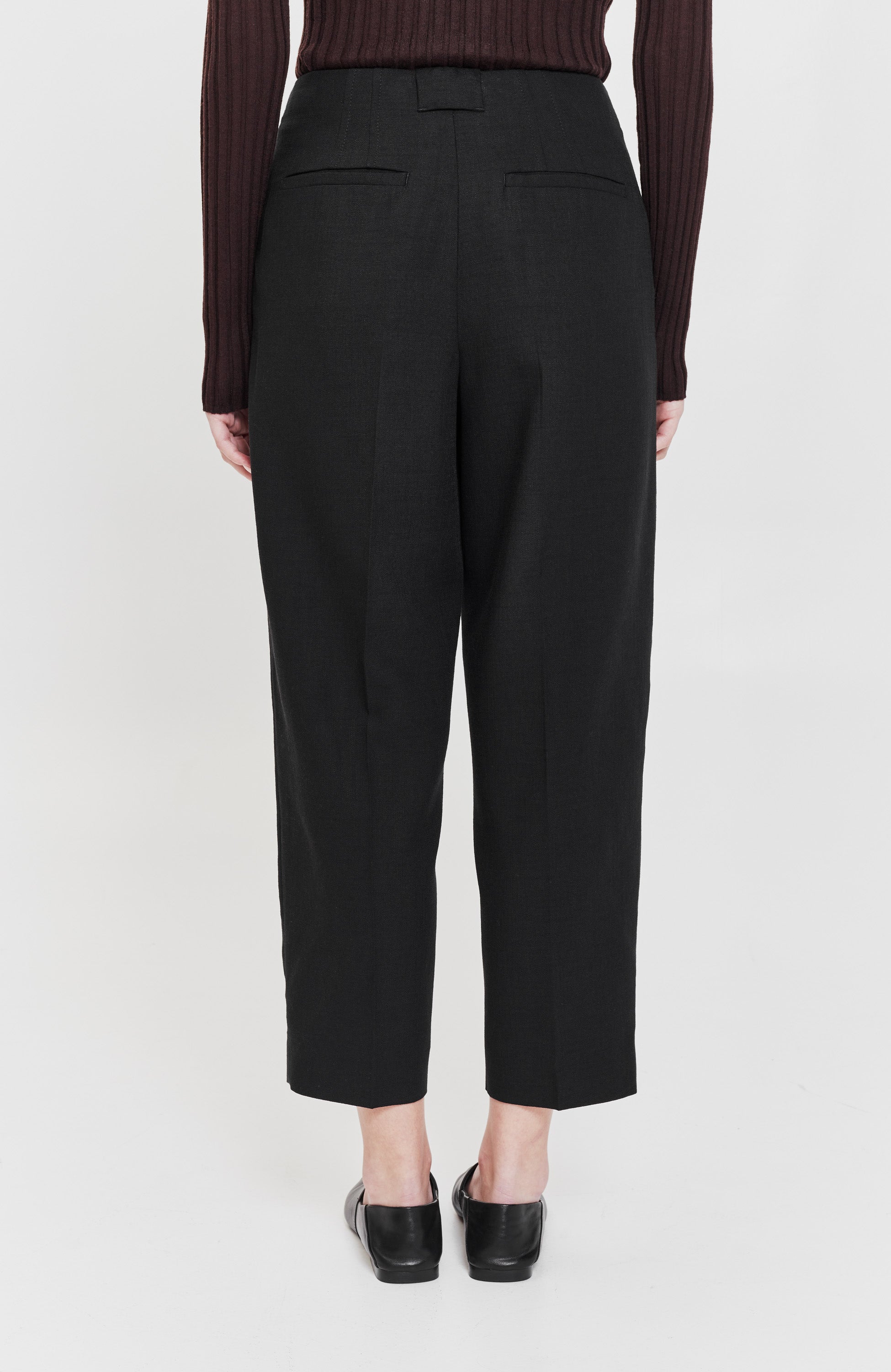 High-waist cropped trousers SANDRA