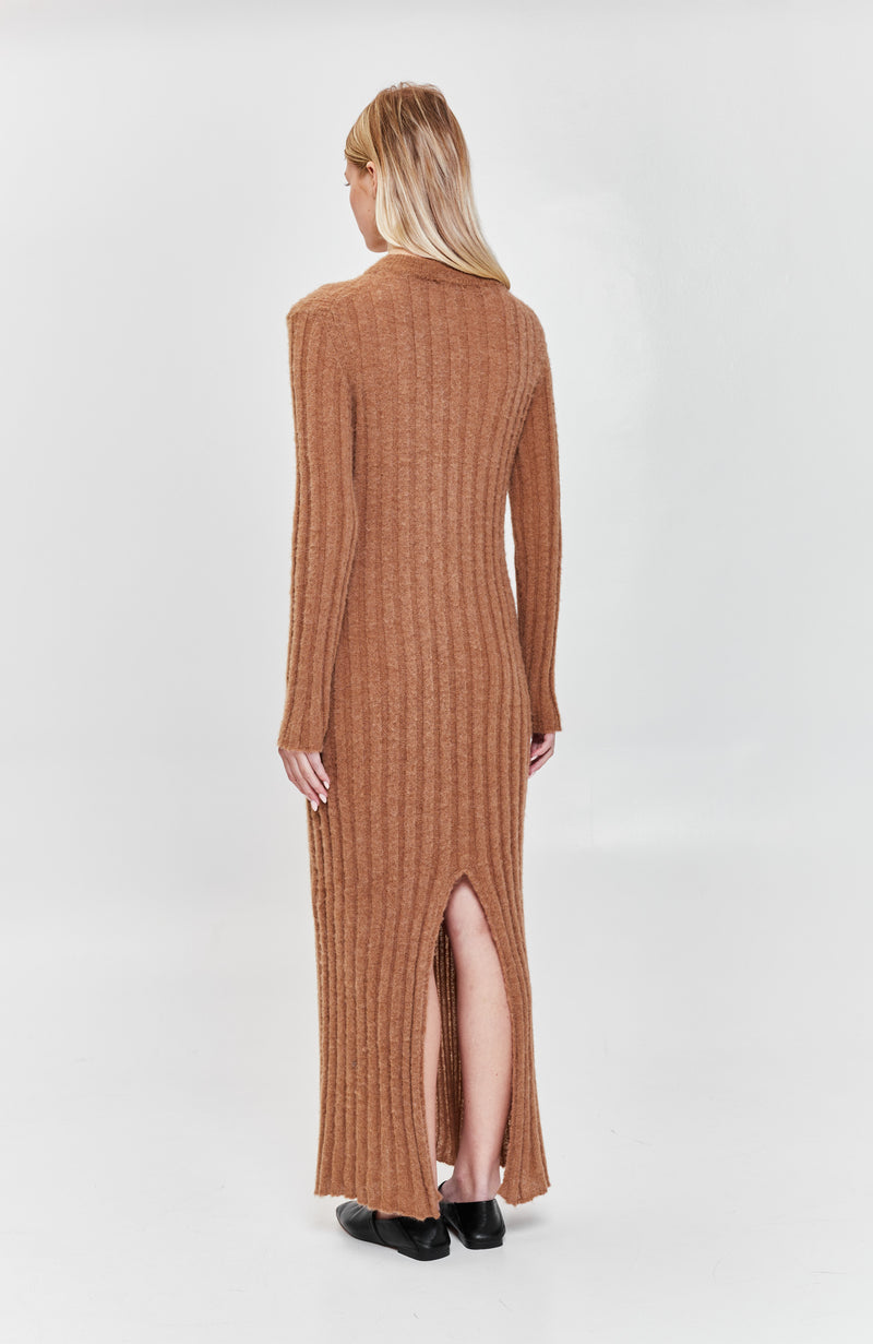 Ribbed knit wool dress CARLA