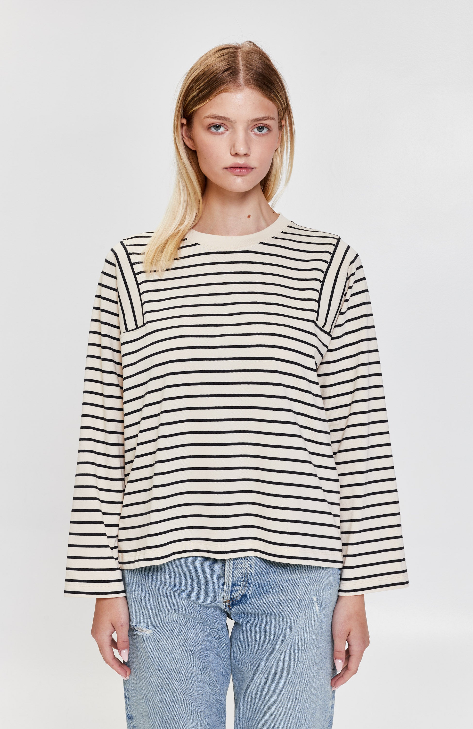 Striped long-sleeve top ELLY