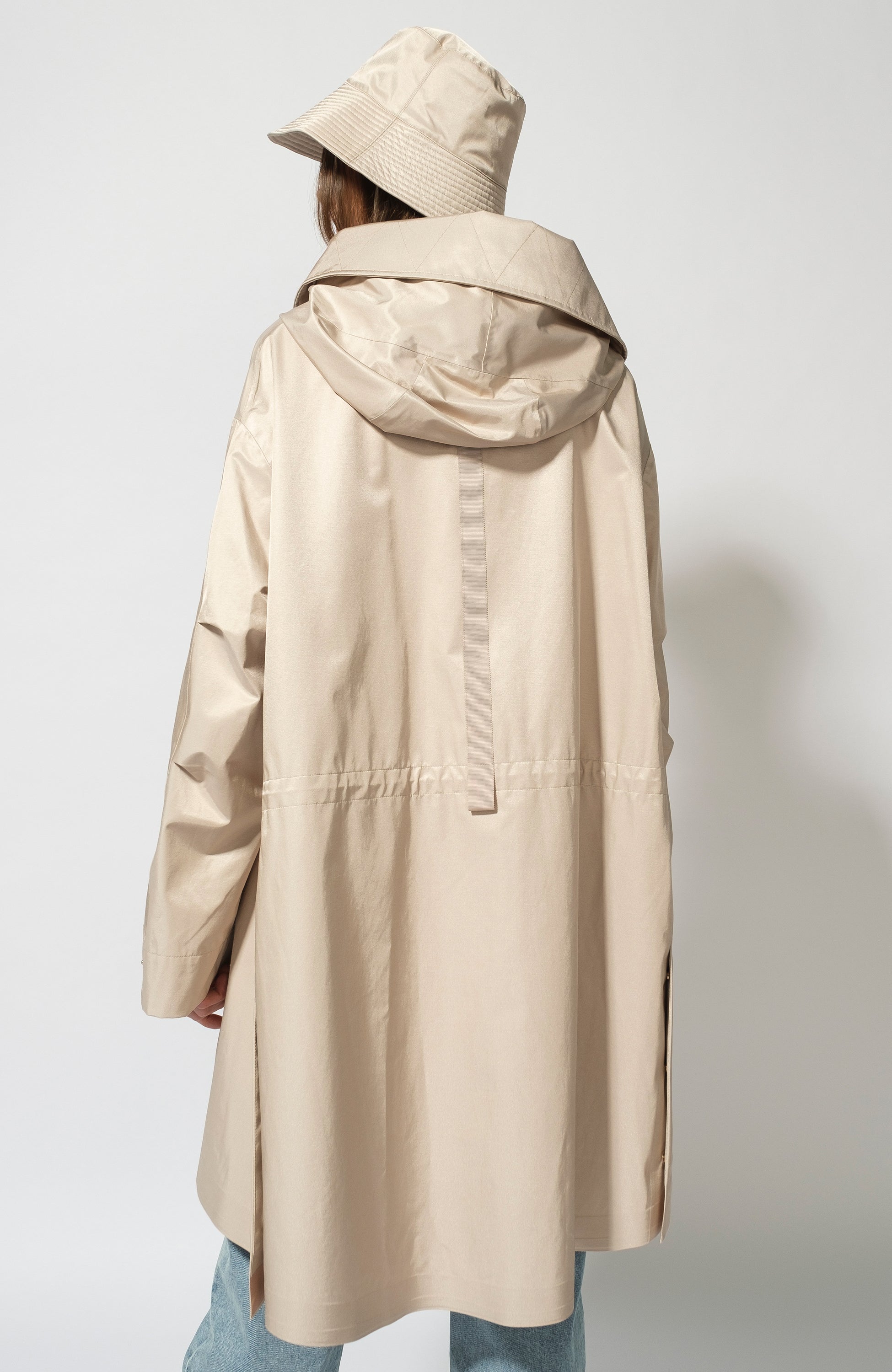 Oversized long raincoat ANITA