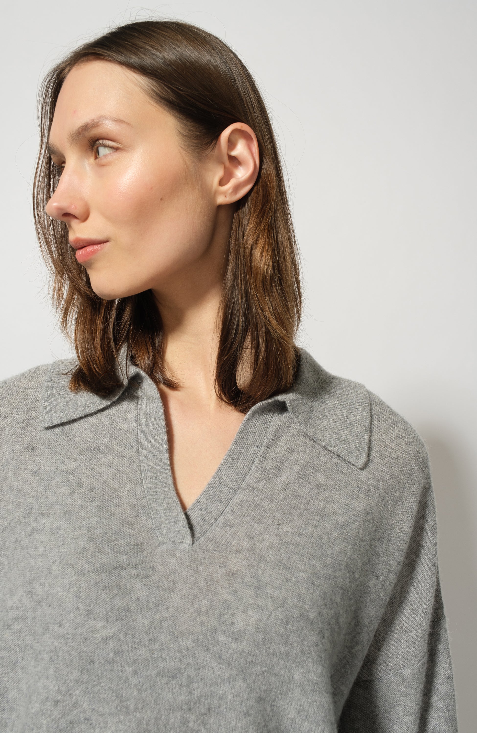 Poloneck cashmere sweater