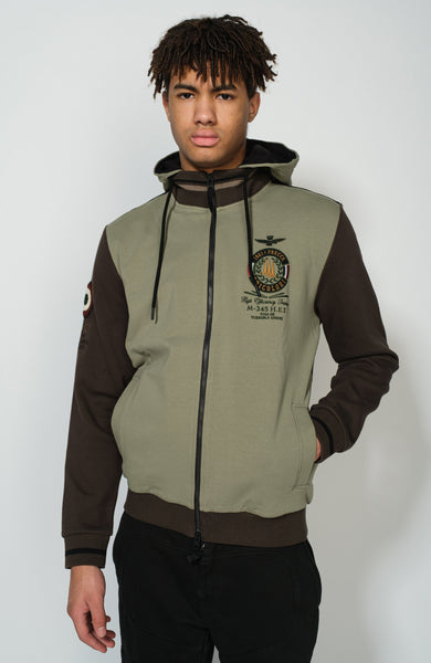 Patch hooded sweatshirt